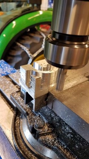 New aluminum bracket CNC work