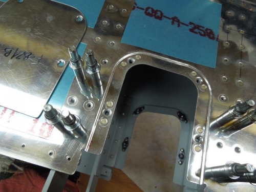 All rivets set for access plate nutplates