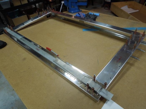 Frame assembled and bars cut
