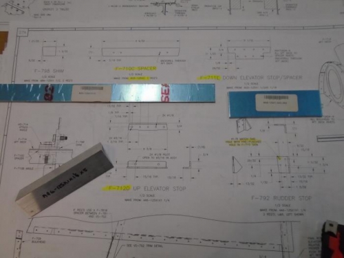 Stock and drawings for spacers