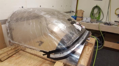 Taped off and sanded the ares that will be fiberglassed.