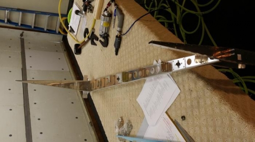 Started clecoing rudder parts together