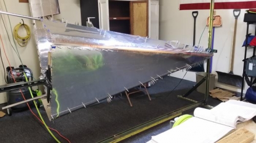 Airframe rotated to allow access to the bottom.