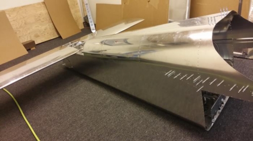 Horz Stab bolted to the tail cone