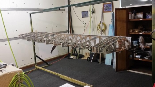 Ribs cleko'd to spar