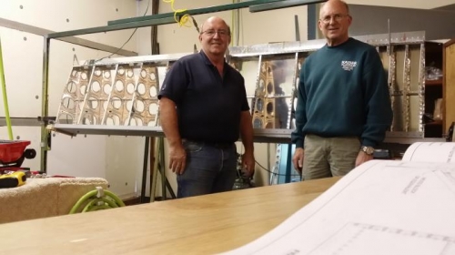 Wayne and I after finishing riveting.