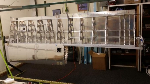 Outboard leading edge installed.