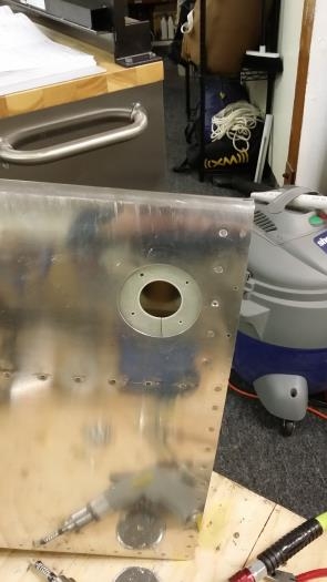 Inside backing in position