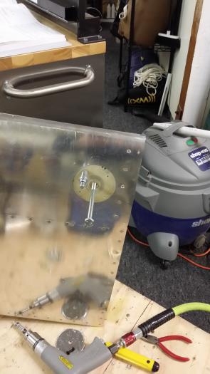 Terminal stud in position