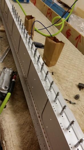 Nutplates clekoed in place