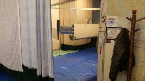 Looking ito paint booth