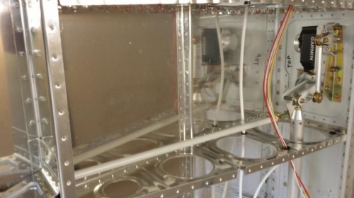 wing interior aileron controls and auto pilot servo