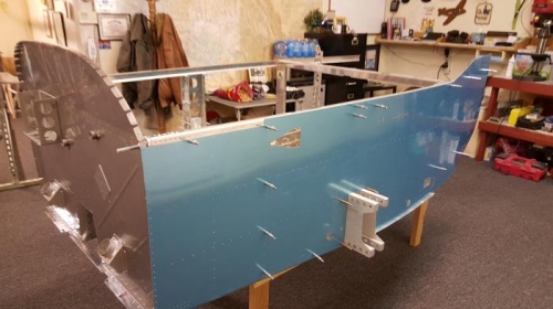 L side skin on to attach piano hinge on the L side.