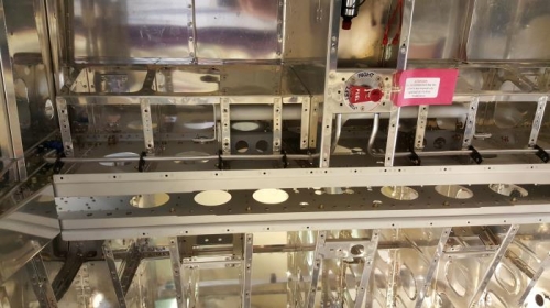 Fuel lines from the wings running along the bulkhead to the fuel selector