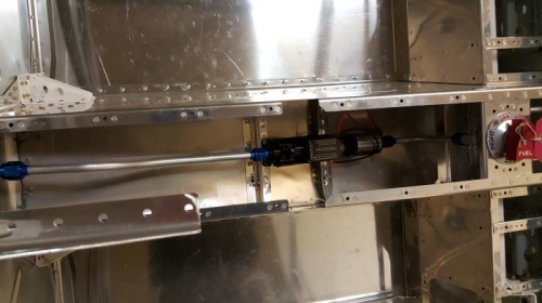 Fuel line. Selector to firewall