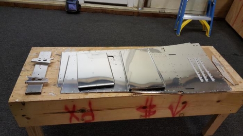 Baggage floor parts.  Cannot install until a back ordered part arrives