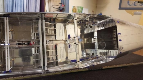 Baggage flooring being installed