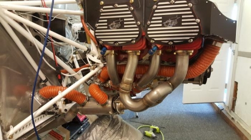 Installed orange scat tubing for heating the cabin.