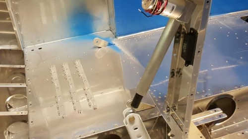 Flap position sensor installed