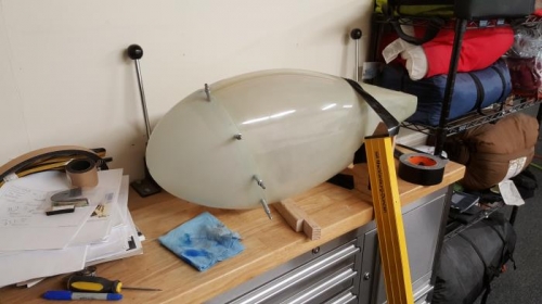 Nose gear wheel pant.