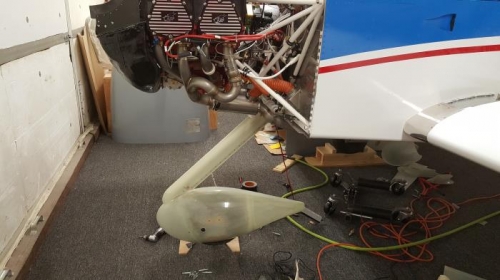 Nose gear and strut fairings complete