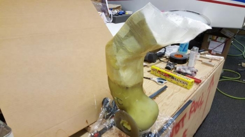 Air duct. First fiberglass layer.