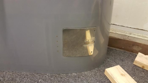 cowl check oil door installed