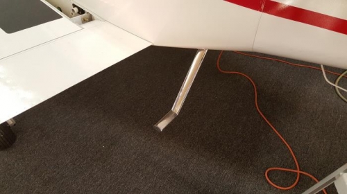 Left side foot step installed after chroming.