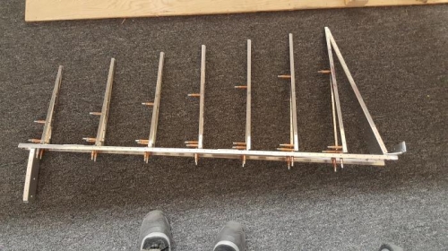 New rudder with ribs clecoed