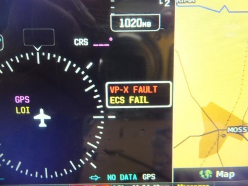 PFD VP-X detected a fault.