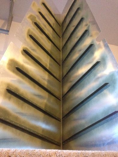 Rudder stiffeners back riveted to the rudder skin