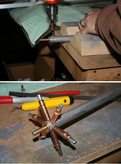 Drilling the 6 holes in the F841 - lower pic - done!