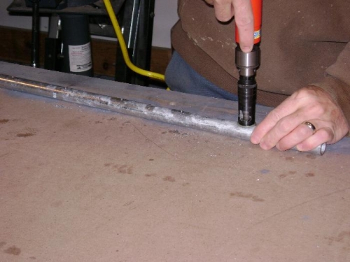 Countersinking the aileron counterweight