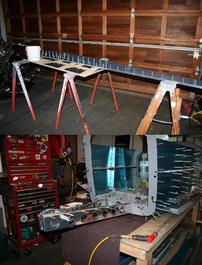 Top is aft side panel with lower/mid longeron installed. Bottom is baggage rib installed on mid-fuse.