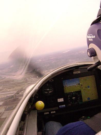 View from the back - this was how I was landing looking over Rick's shoulder.