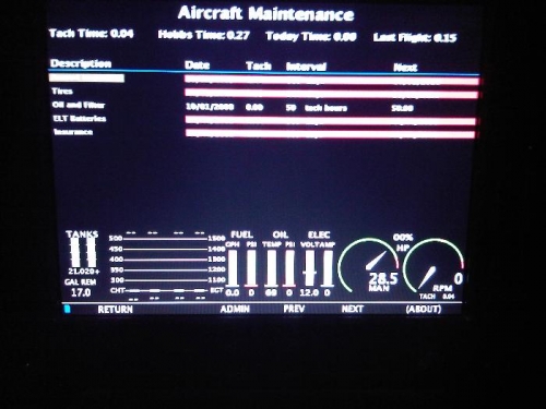 Maintenance page tracks all this stuff