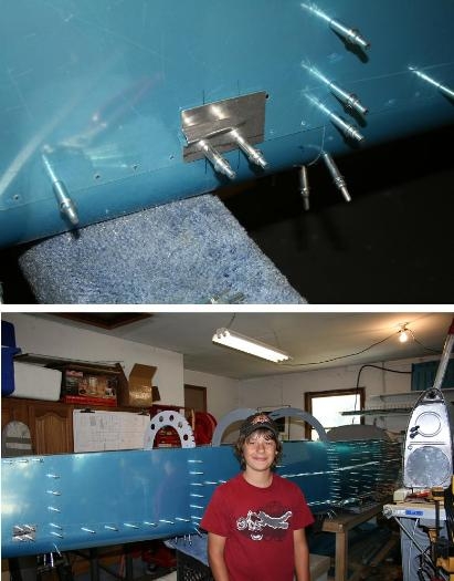 Top pic is rudder cable exit fairing (will trim later) and bottom is Mitchel after moving the fuse.