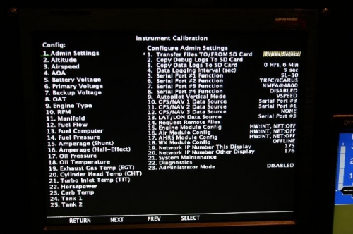 Here's the admin page where you program the serial ports for the various inputs