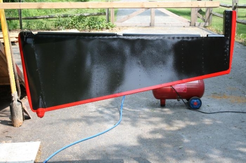 Rudder with red outline