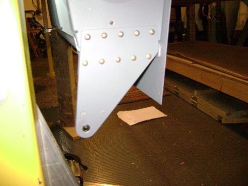 Here it is riveted onto the wing just via the rib - rear spar attach to come.