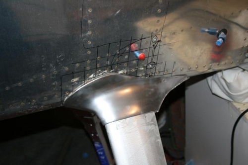 Left upper insection fairing screwed into place