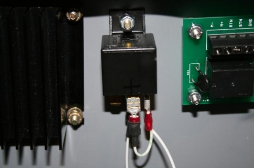 Smoke relay snuggled between the bridge rectifier and the flap relay board.