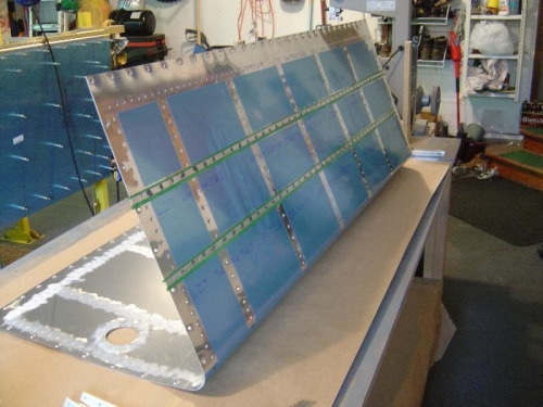 Rivets taped into place