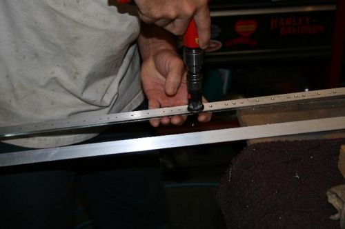 Finishing out the left upper longeron. The microstop was getting very hot!
