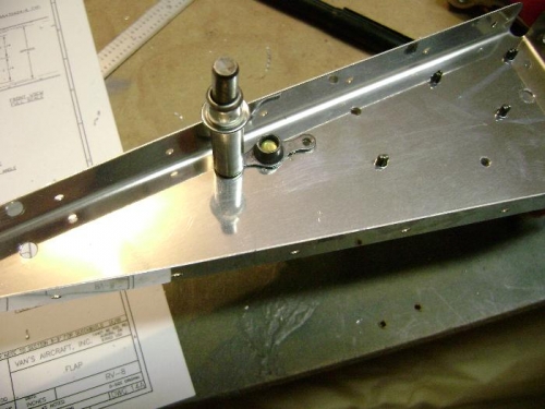 Nut plate for the flap actuator attachment.