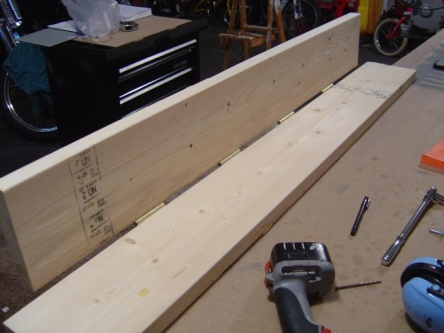 wooden sheetmetal break for forming the trailing edge of the control surfaces