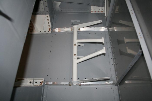 Here's the rudder pedal assembly roughly in place.