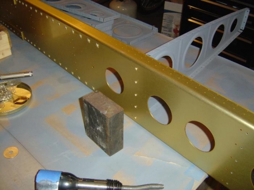 Finished rib with nice shop heads.