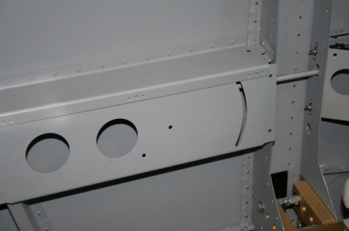 The support plate roughly in place.