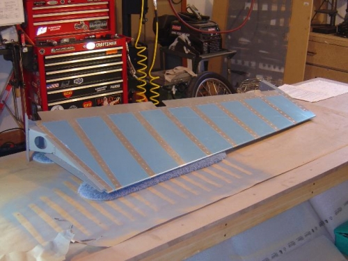 All done riveting the skin